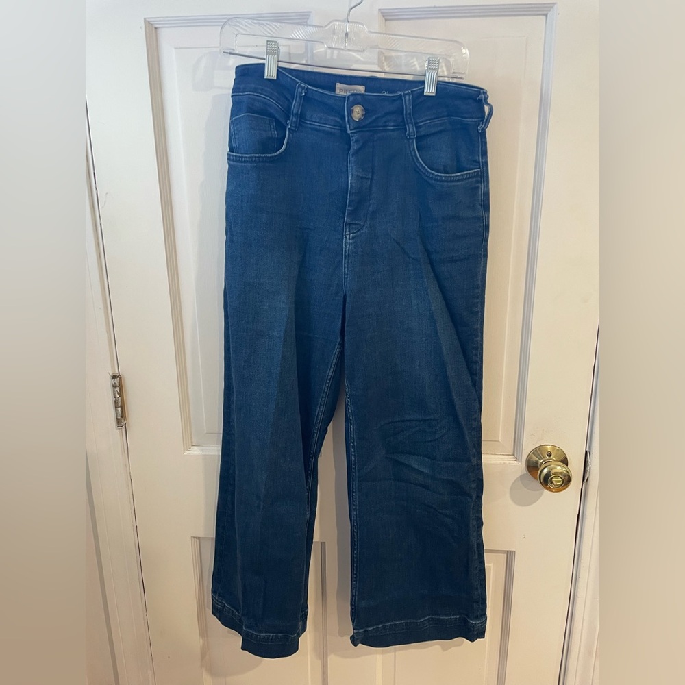 Anthropologie Pilcro The Skipper High-Rise Crop Wide-Leg Jeans